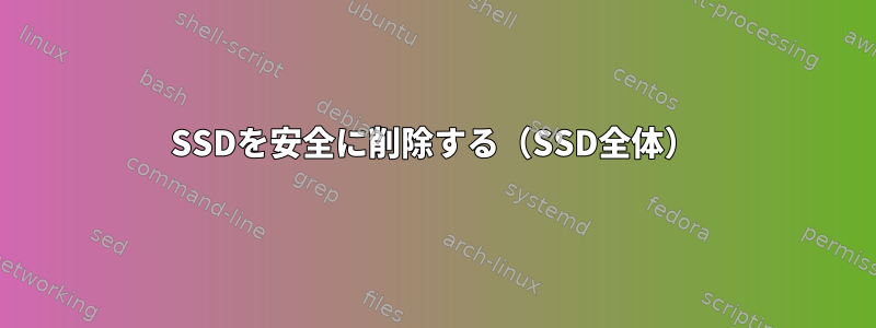 SSDを安全に削除する（SSD全体）