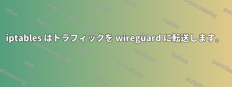 iptables はトラフィックを wireguard に転送します。