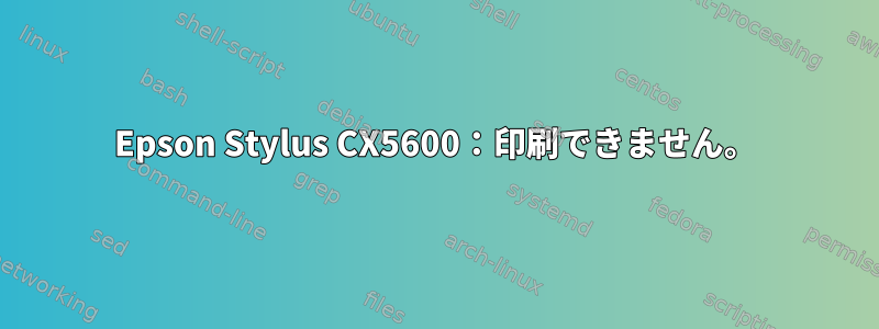 Epson Stylus CX5600：印刷できません。