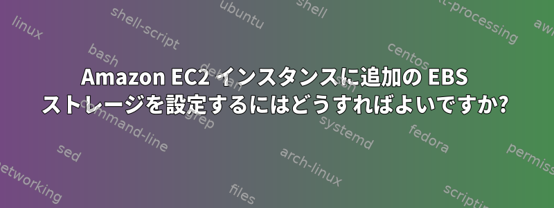 Amazon EC2 インスタンスに追加の EBS ストレージを設定するにはどうすればよいですか?