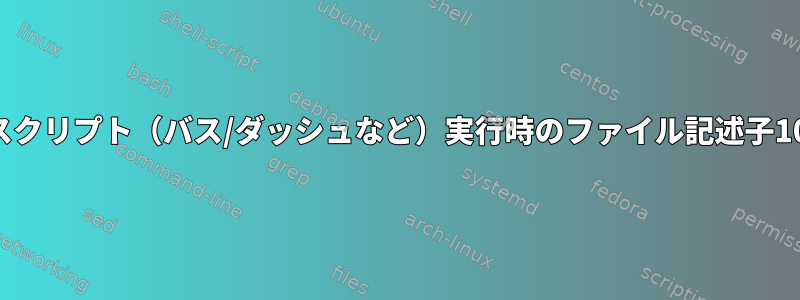 スクリプト（バス/ダッシュなど）実行時のファイル記述子10