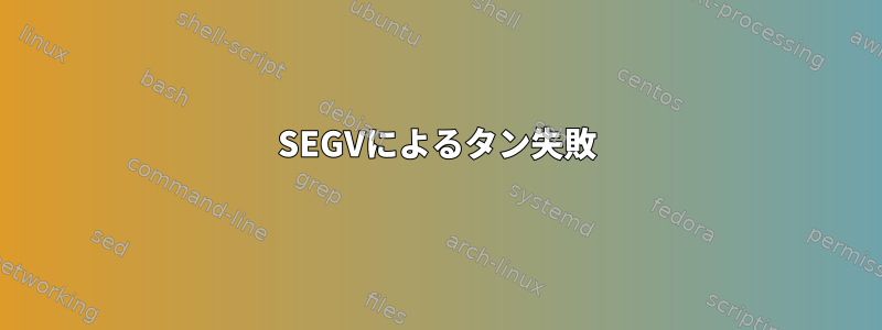 SEGVによるタン失敗