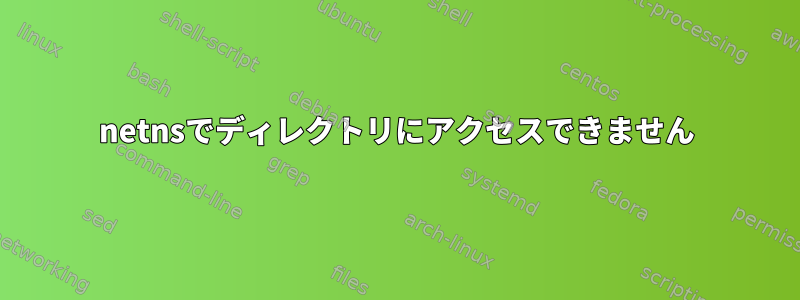 netnsでディレクトリにアクセスできません