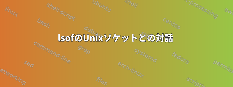 lsofのUnixソケットとの対話