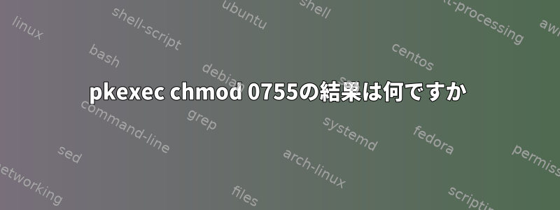 pkexec chmod 0755の結果は何ですか