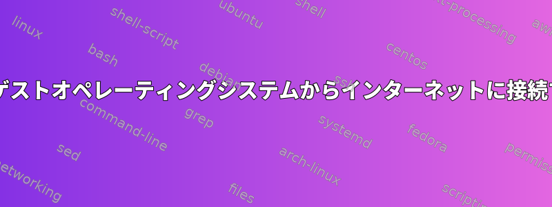 qemu-kvmを使用してゲストオペレーティングシステムからインターネットに接続することはできません。