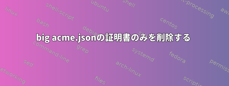 big acme.jsonの証明書のみを削除する