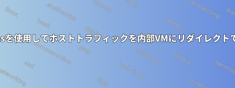 nftablesを使用してホストトラフィックを内部VMにリダイレクトできない