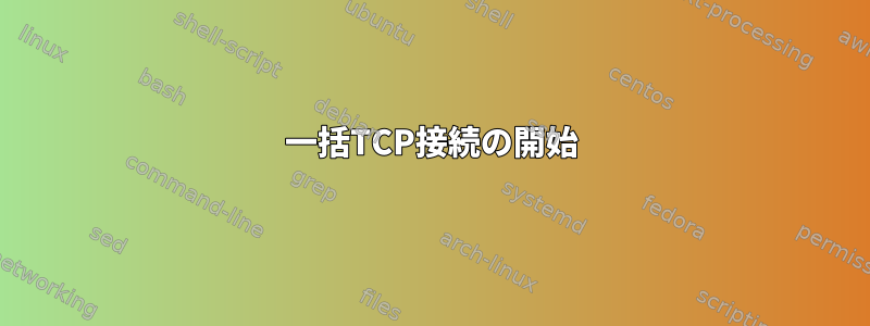 一括TCP接続の開始