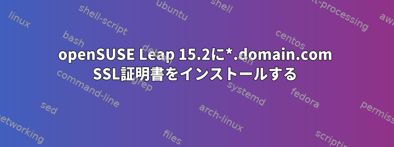 openSUSE Leap 15.2に*.domain.com SSL証明書をインストールする