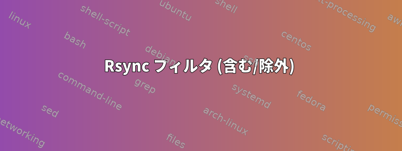 Rsync フィルタ (含む/除外)