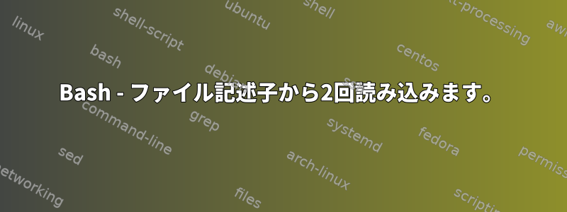 Bash - ファイル記述子から2回読み込みます。