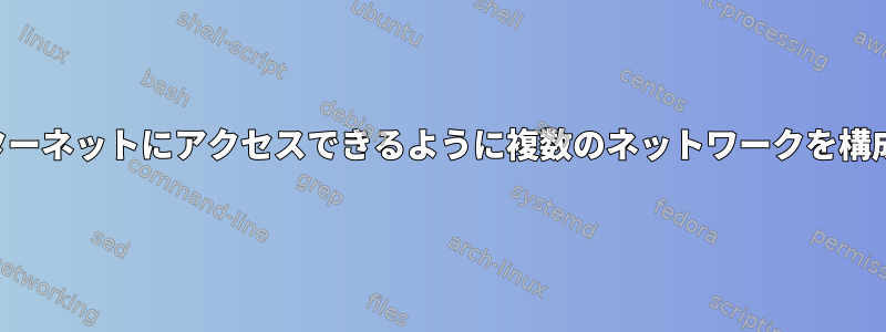 インターネットにアクセスできるように複数のネットワークを構成する