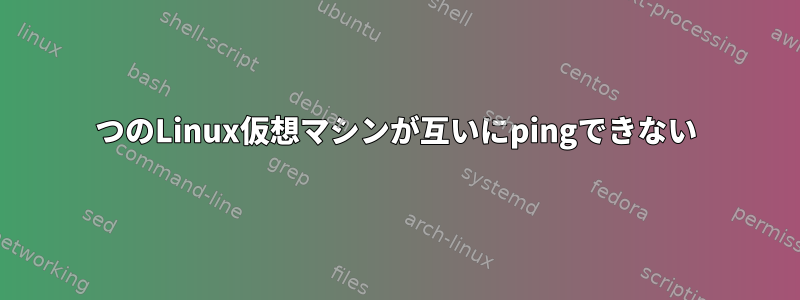 2つのLinux仮想マシンが互いにpingできない