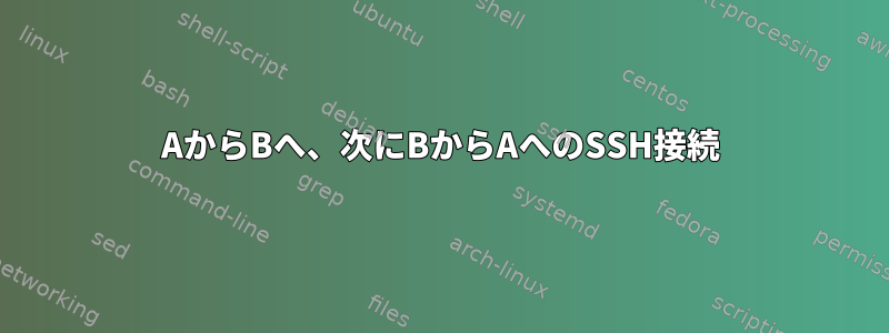 AからBへ、次にBからAへのSSH接続