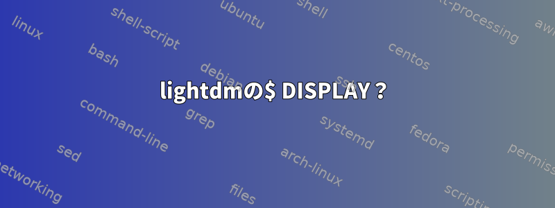 lightdmの$ DISPLAY？