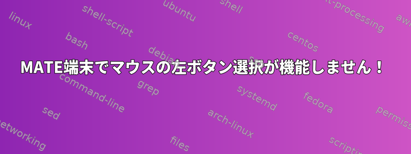 MATE端末でマウスの左ボタン選択が機能しません！