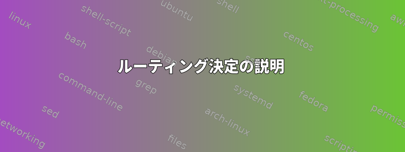 ルーティング決定の説明