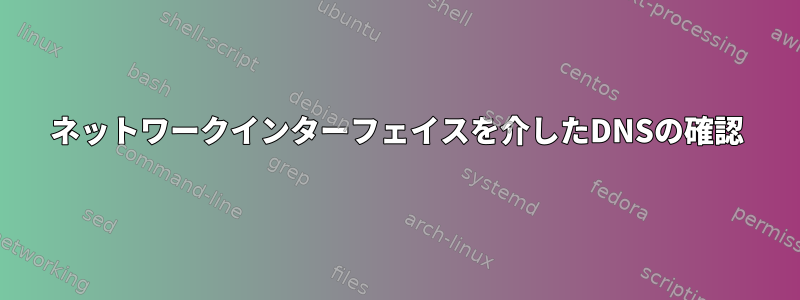 ネットワークインターフェイスを介したDNSの確認