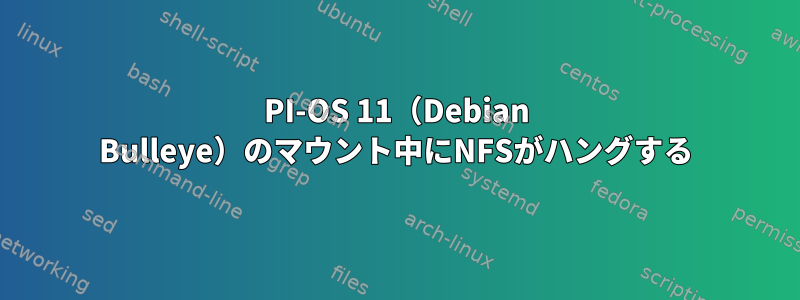 PI-OS 11（Debian Bulleye）のマウント中にNFSがハングする