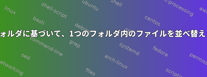 別のフォルダに基づいて、1つのフォルダ内のファイルを並べ替えます。