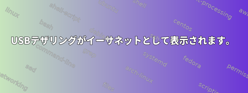 USBテザリングがイーサネットとして表示されます。