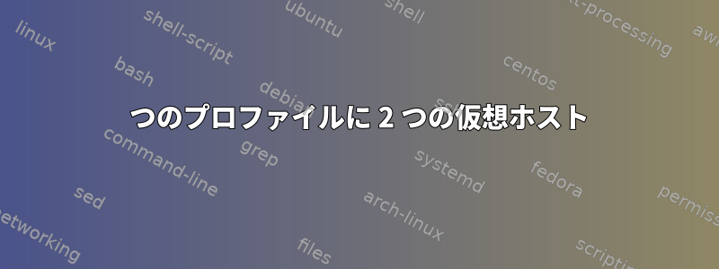 1 つのプロファイルに 2 つの仮想ホスト