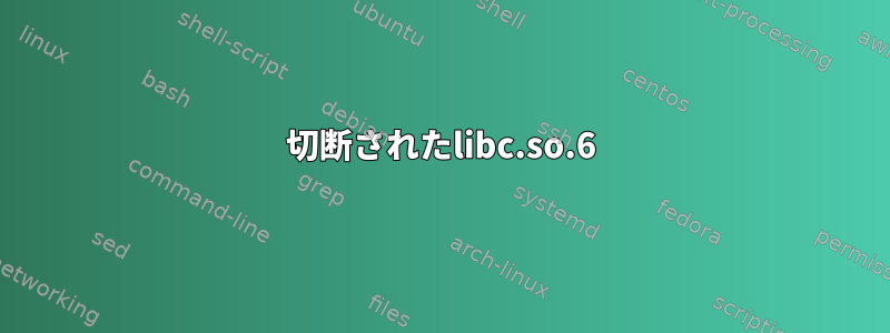 切断されたlibc.so.6