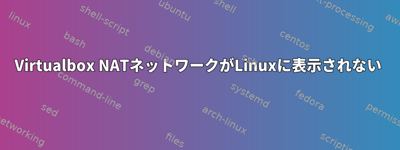 Virtualbox NATネットワークがLinuxに表示されない