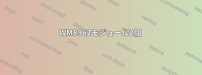 WM8962モジュール2個