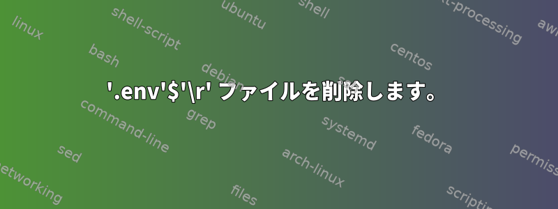 '.env'$'\r' ファイルを削除します。