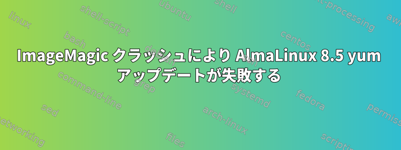 ImageMagic クラッシュにより AlmaLinux 8.5 yum アップデートが失敗する