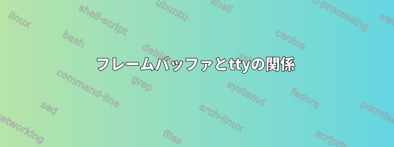 フレームバッファとttyの関係