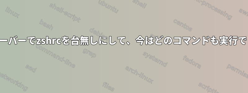 リモートサーバーでzshrcを台無しにして、今はどのコマンドも実行できません！