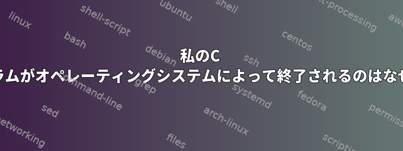 私のC ++プログラムがオペレーティングシステムによって終了されるのはなぜですか？