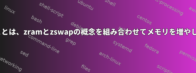 zswapのmax_pool_percentパラメータを増やすことは、zramとzswapの概念を組み合わせてメモリを増やし、ディスク使用量を減らす賢明なアイデアですか？