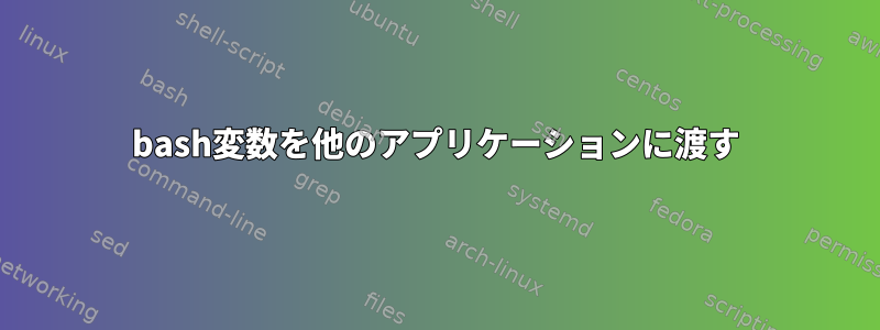 bash変数を他のアプリケーションに渡す