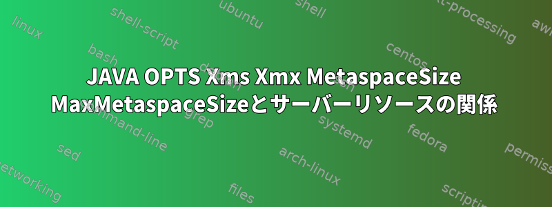 JAVA OPTS Xms Xmx MetaspaceSize MaxMetaspaceSizeとサーバーリソースの関係