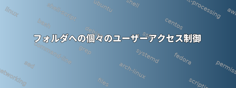 フォルダへの個々のユーザーアクセス制御