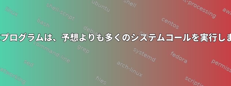 最小Cプログラムは、予想よりも多くのシステムコールを実行します。