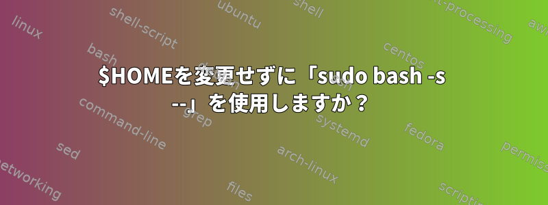 $HOMEを変更せずに「sudo bash -s --」を使用しますか？