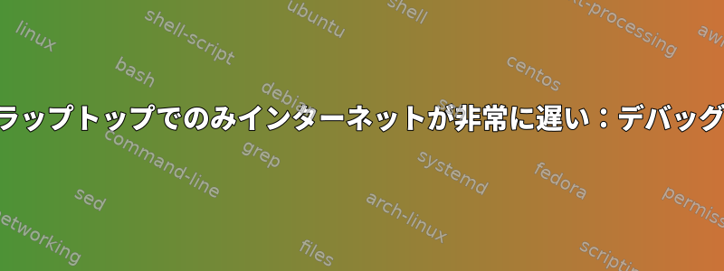 私のラップトップでのみインターネットが非常に遅い：デバッグ方法