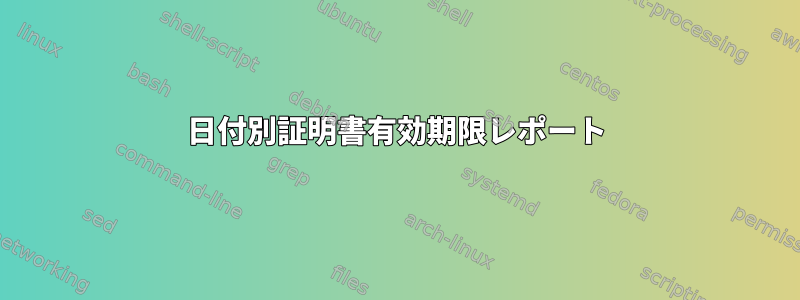 日付別証明書有効期限レポート