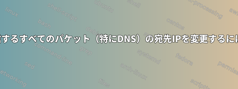 発信するすべてのパケット（特にDNS）の宛先IPを変更するには？