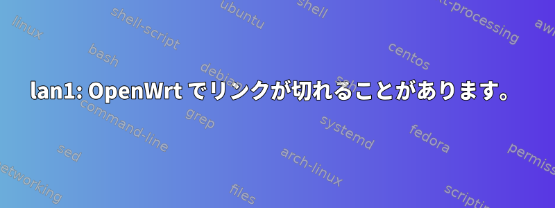 lan1: OpenWrt でリンクが切れることがあります。