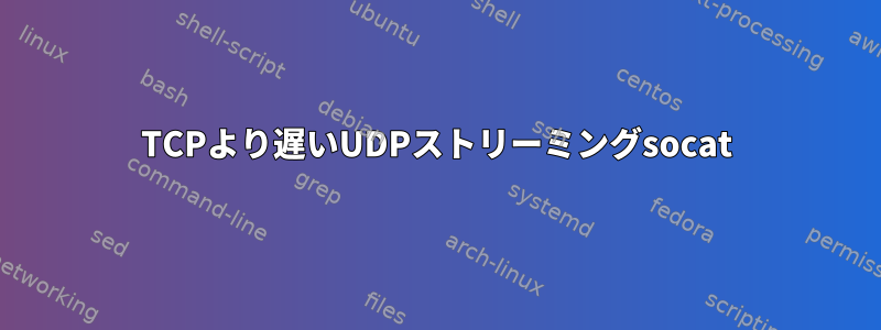 TCPより遅いUDPストリーミングsocat