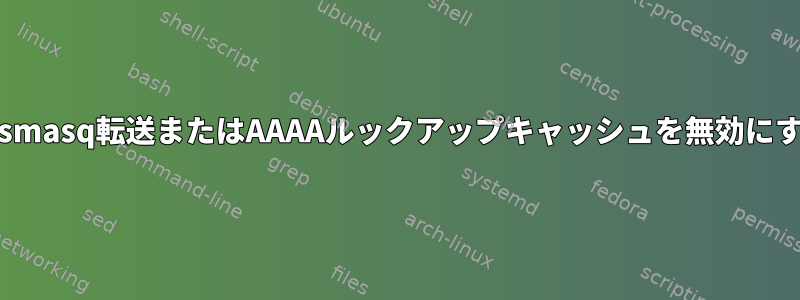 dnsmasq転送またはAAAAルックアップキャッシュを無効にする