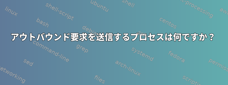 アウトバウンド要求を送信するプロセスは何ですか？