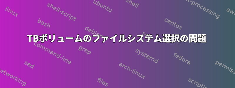 100TBボリュームのファイルシステム選択の問題