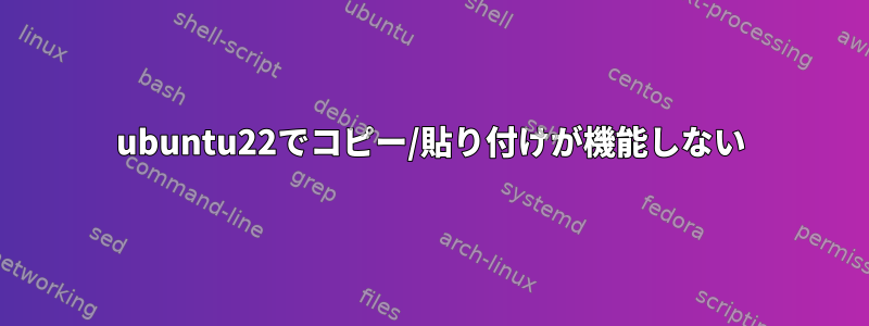 ubuntu22でコピー/貼り付けが機能しない